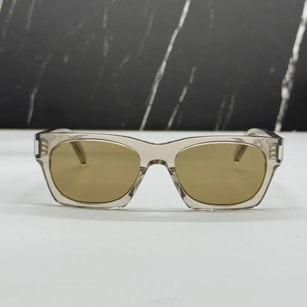 NEW SL402 018 SAINT LAURENT UNISEX BEIGE SQUARE SL 402 018 SUNGLASSES